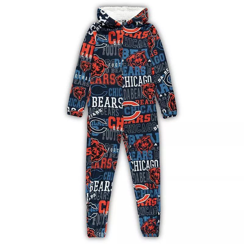 Womens Navy Chicago Bears Ensemble Micro fleece Union Full-Zip Suit Product Image