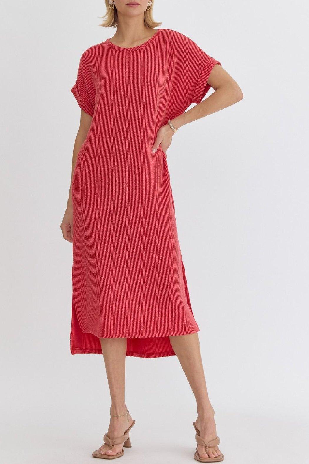 Ribbed Midi Dress Product Image