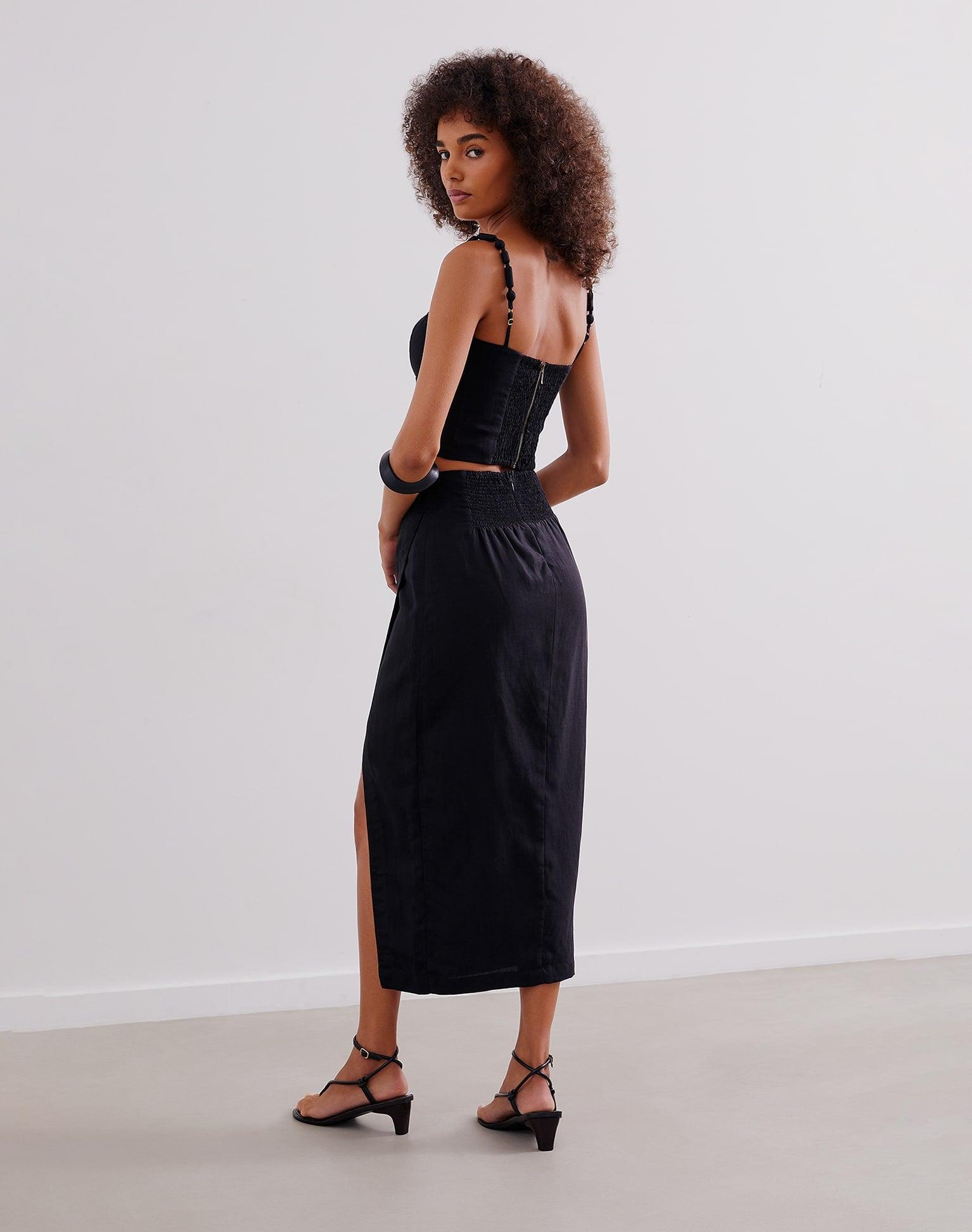 Niara Long Skirt - Black Product Image