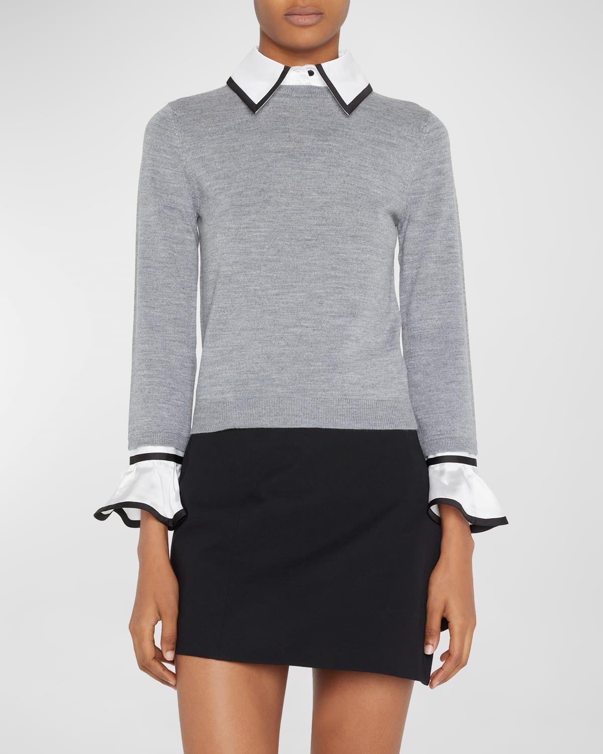 Womens Justina Combination Wool Sweater Product Image