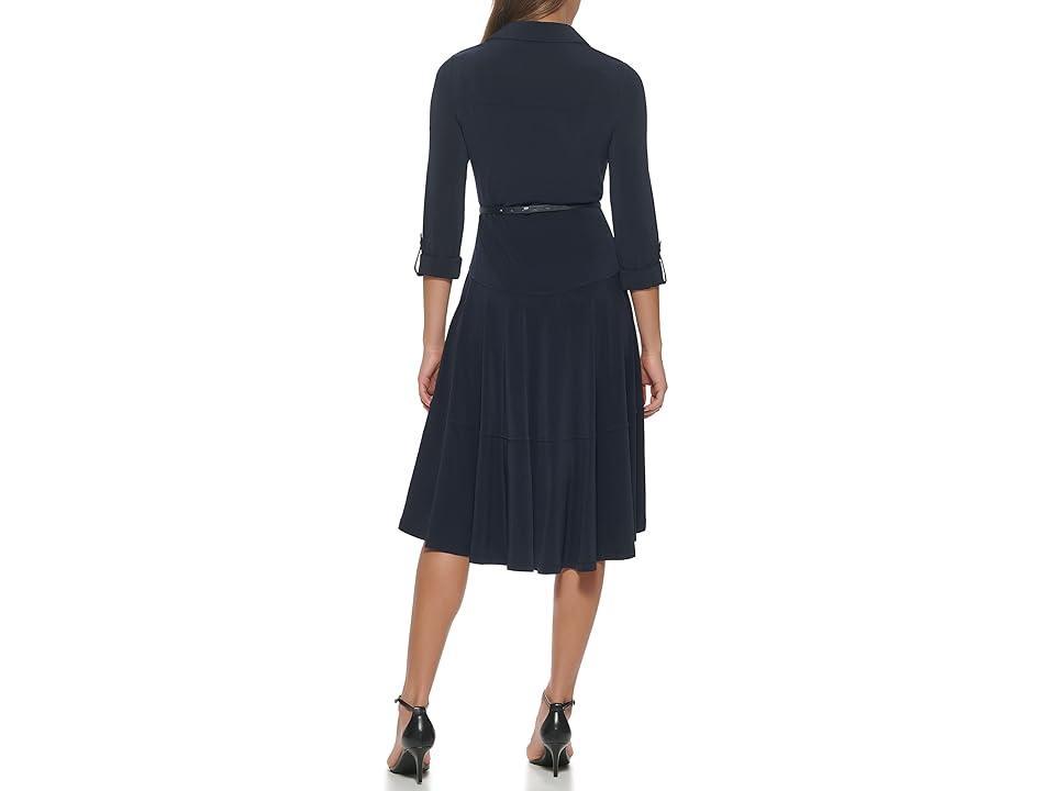 Tommy Hilfiger Jersey Shirtdress (Sky Captain) Women's Dress Product Image