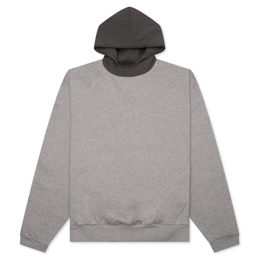 Nylon Fleece Hoodie - Dark Heather Oatmeal/Ink Male Product Image