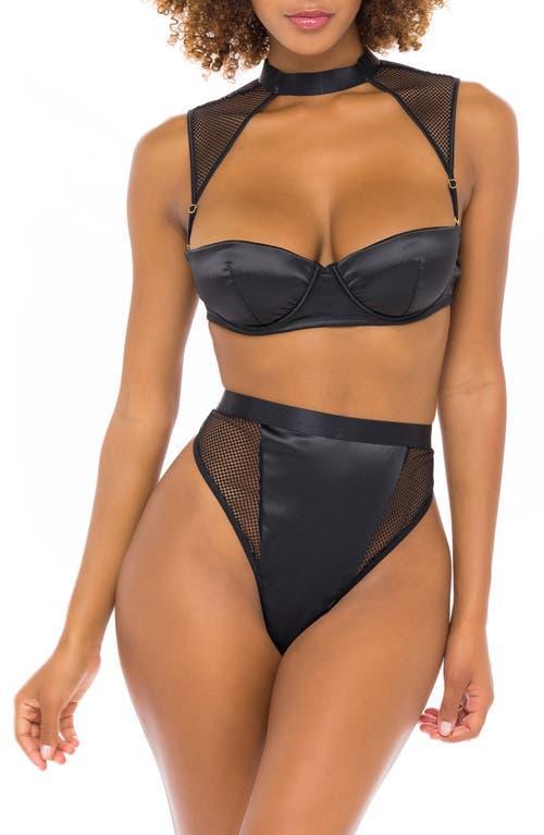 Oh La La Cheri Choker Underwire Bra & High Waist Thong Set Product Image