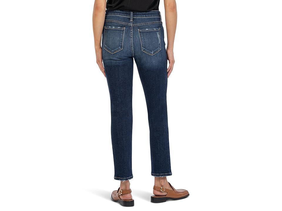 KUT from the Kloth Petite Reese High-Rise Fab Ab Ankle Straight Regular Hem (Enchantment) Women's Jeans Product Image