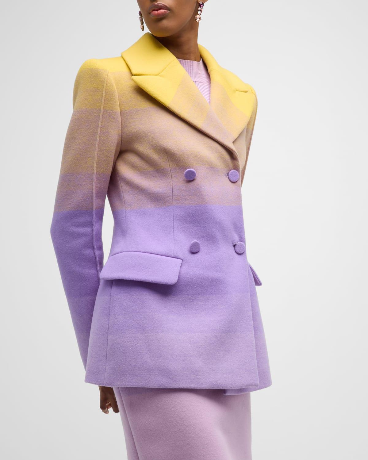 Oscar de la Renta Ombre Wool Blend Blazer Product Image