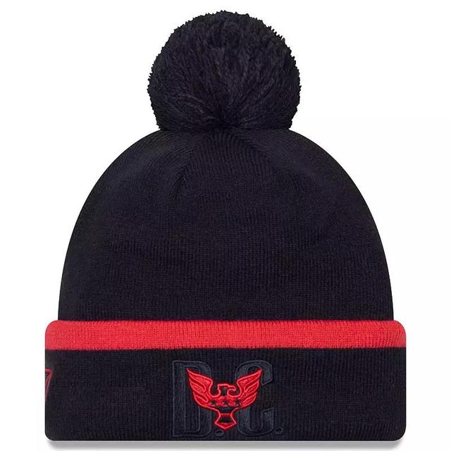 Mens New Era Blue Real Salt Lake Wordmark Kick Off Cuffed Knit Hat with Pom Product Image