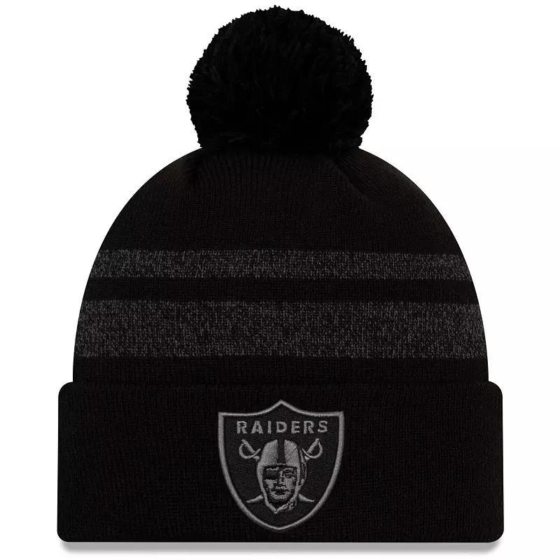 Mens New Era Oakland Raiders Dispatch Cuffed Knit Hat With Pom Product Image