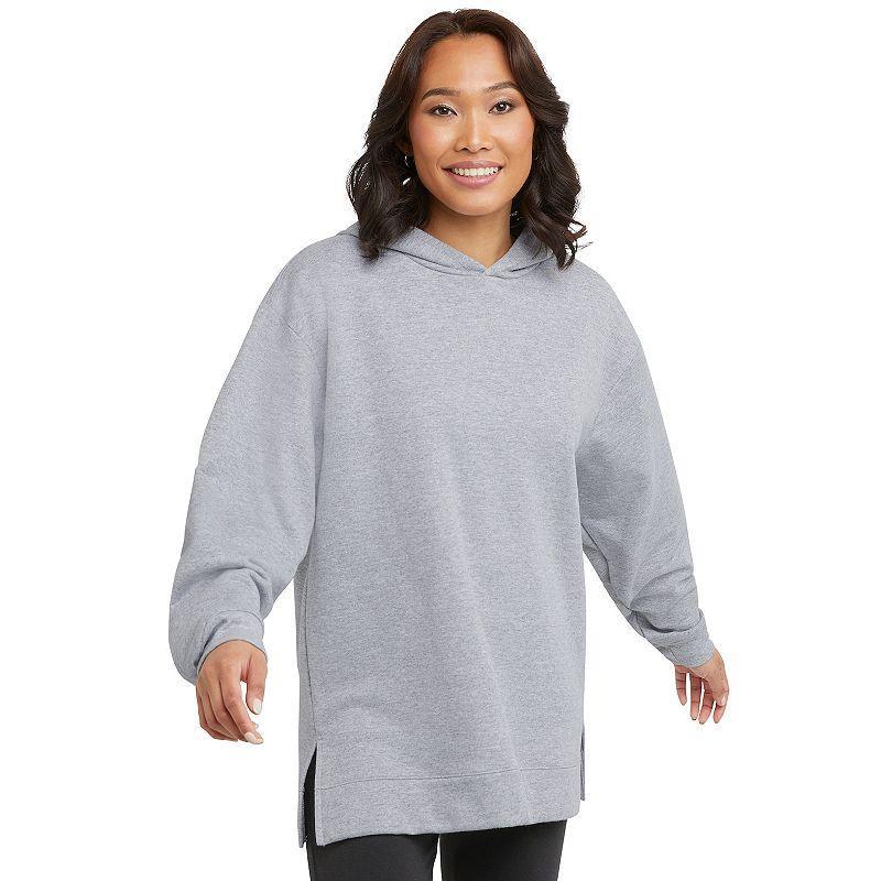 Hanes EcoSmart Womens Fleece Hoodie Ebony M Product Image