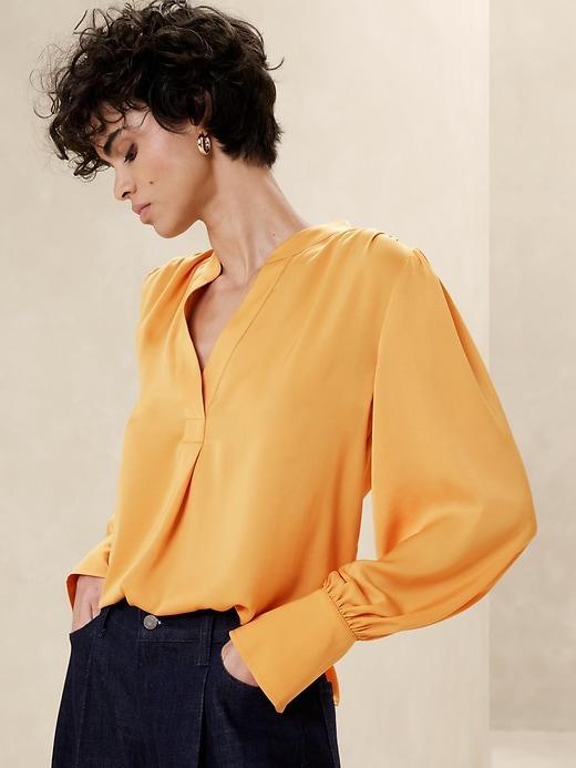 Volume-Sleeve Blouse Product Image