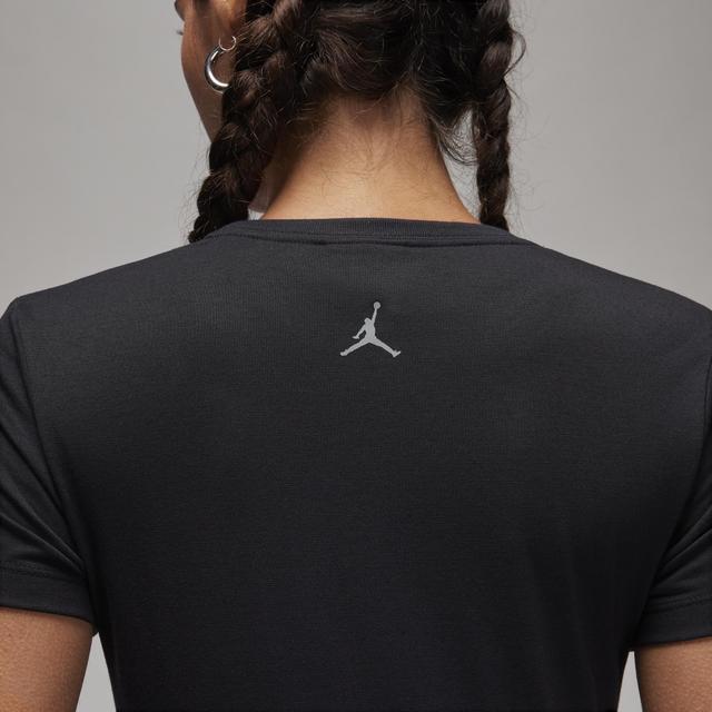 Jordan Womens Jordan Slim Graphic Short Sleeve T-Shirt - Womens Black/Smoke Gray Product Image