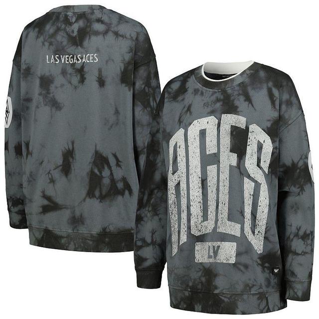 Womens The Wild Collective Charcoal Las Vegas Aces Overdye Pullover Sweatshirt Product Image