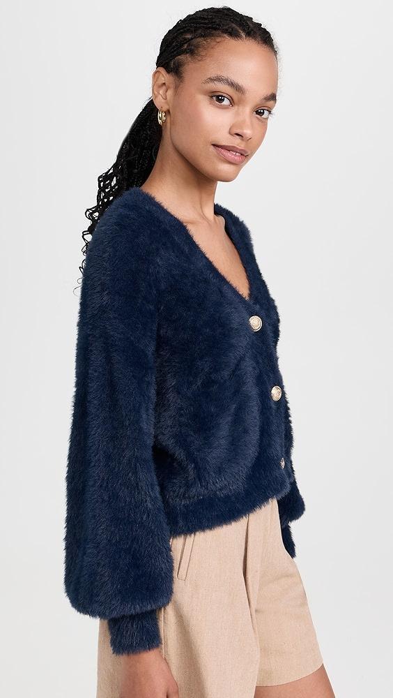 L'AGENCE Harriet Blouson Sleeve Cardigan | Shopbop Product Image