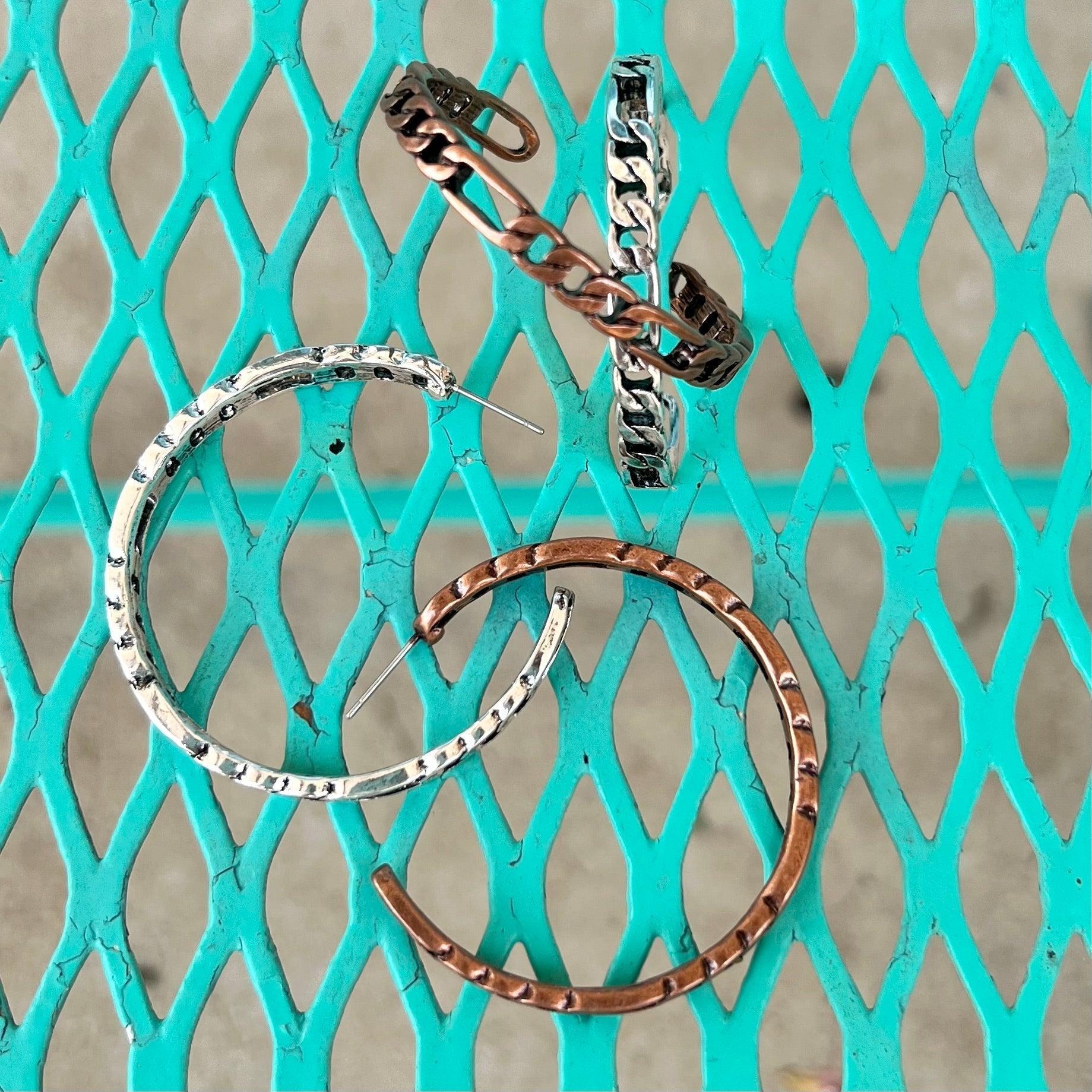 Chained to Hoop Earrings- 2 Colors Product Image