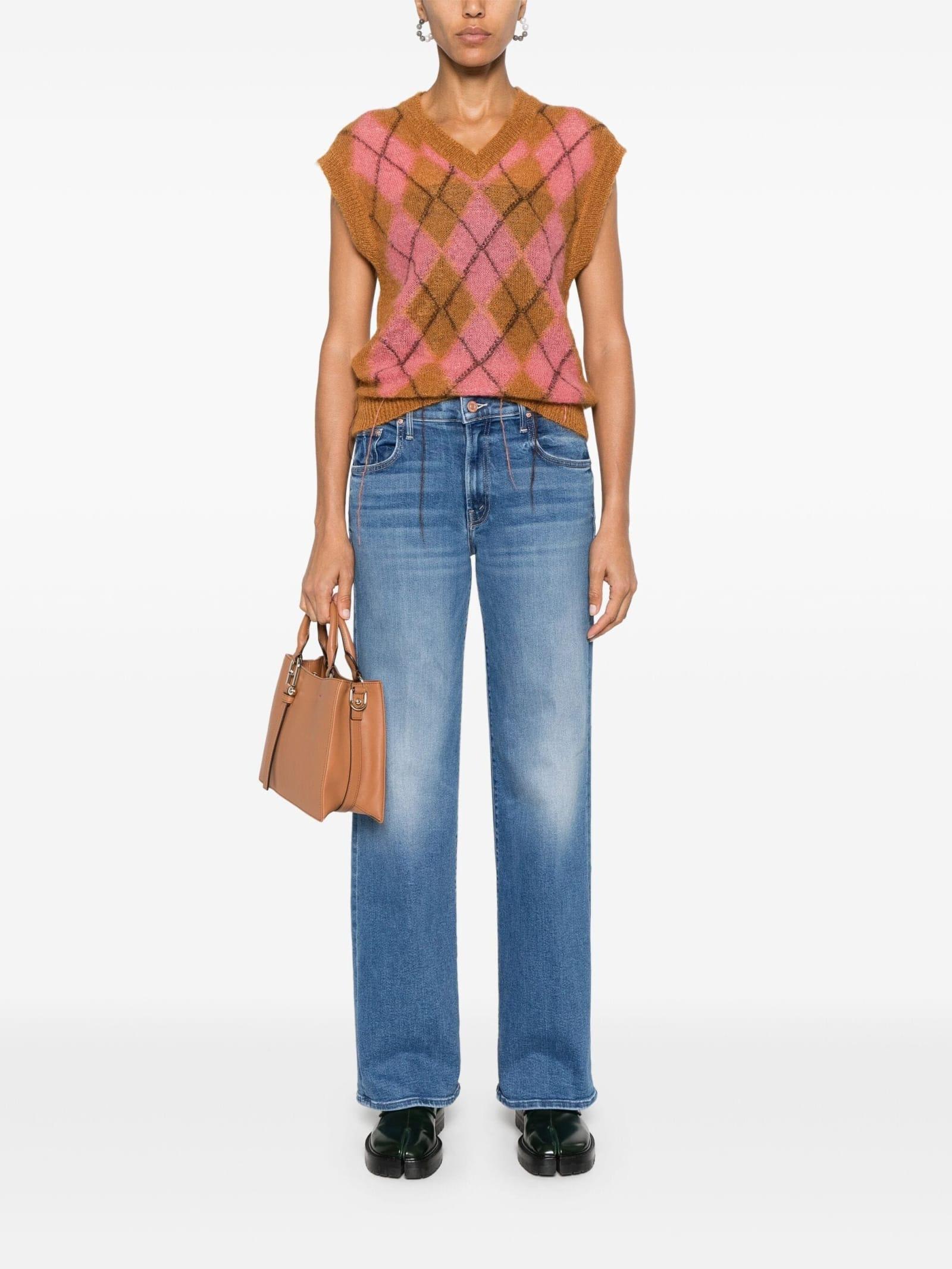 MOTHER The Mid Rise Maven Sneak Jeans In Light Wash Product Image