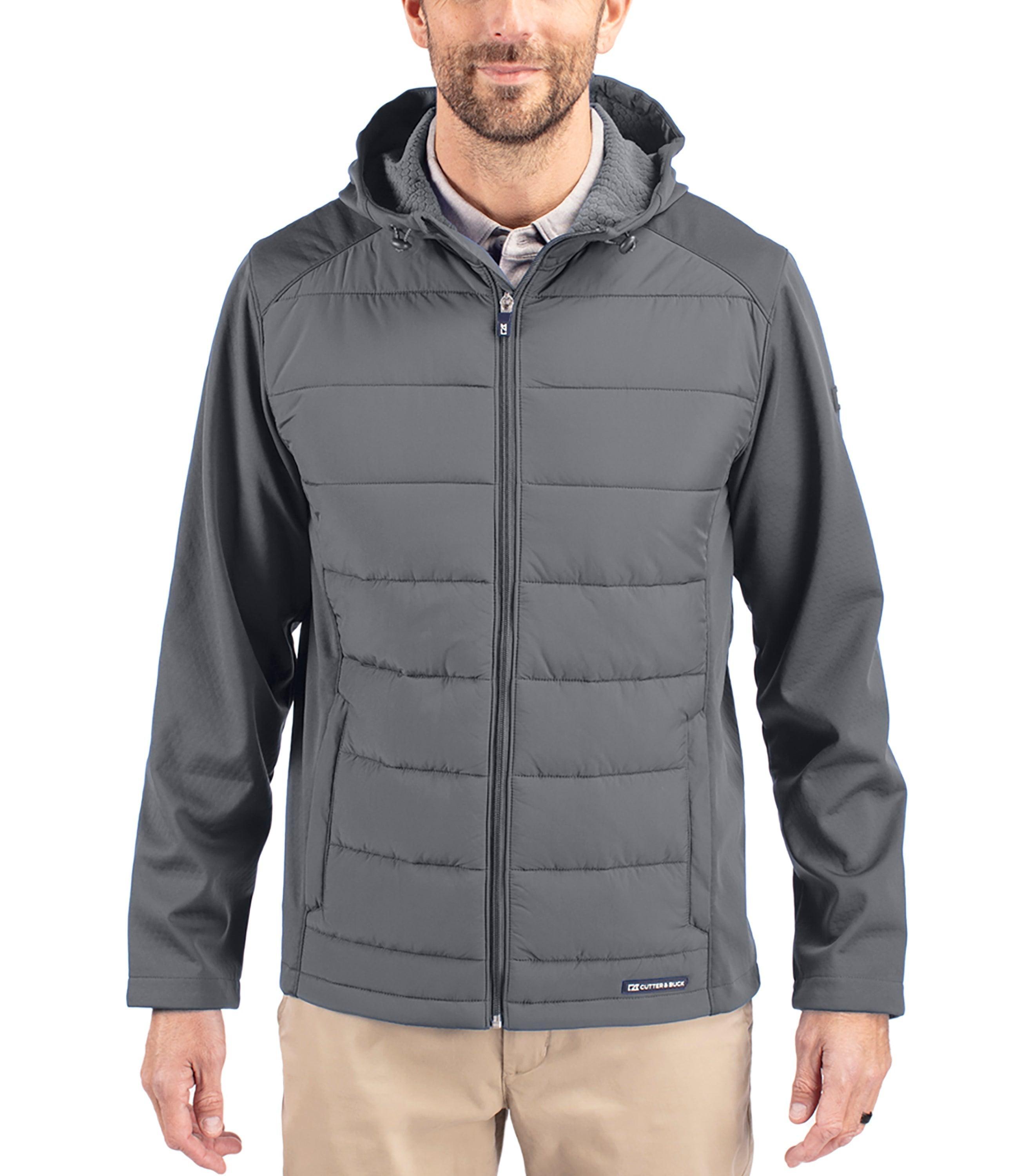 Cutter & Buck Evoke Hybrid Eco Softshell Recycled Full Zip Men's Big & Tall Hooded Jacket Male Product Image