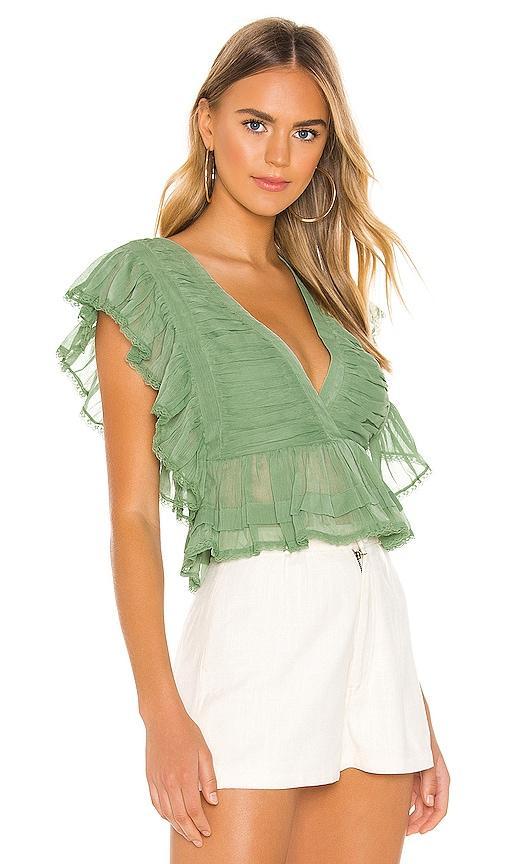 Tularosa Kaia Top in Green. - size L (also in S) Product Image