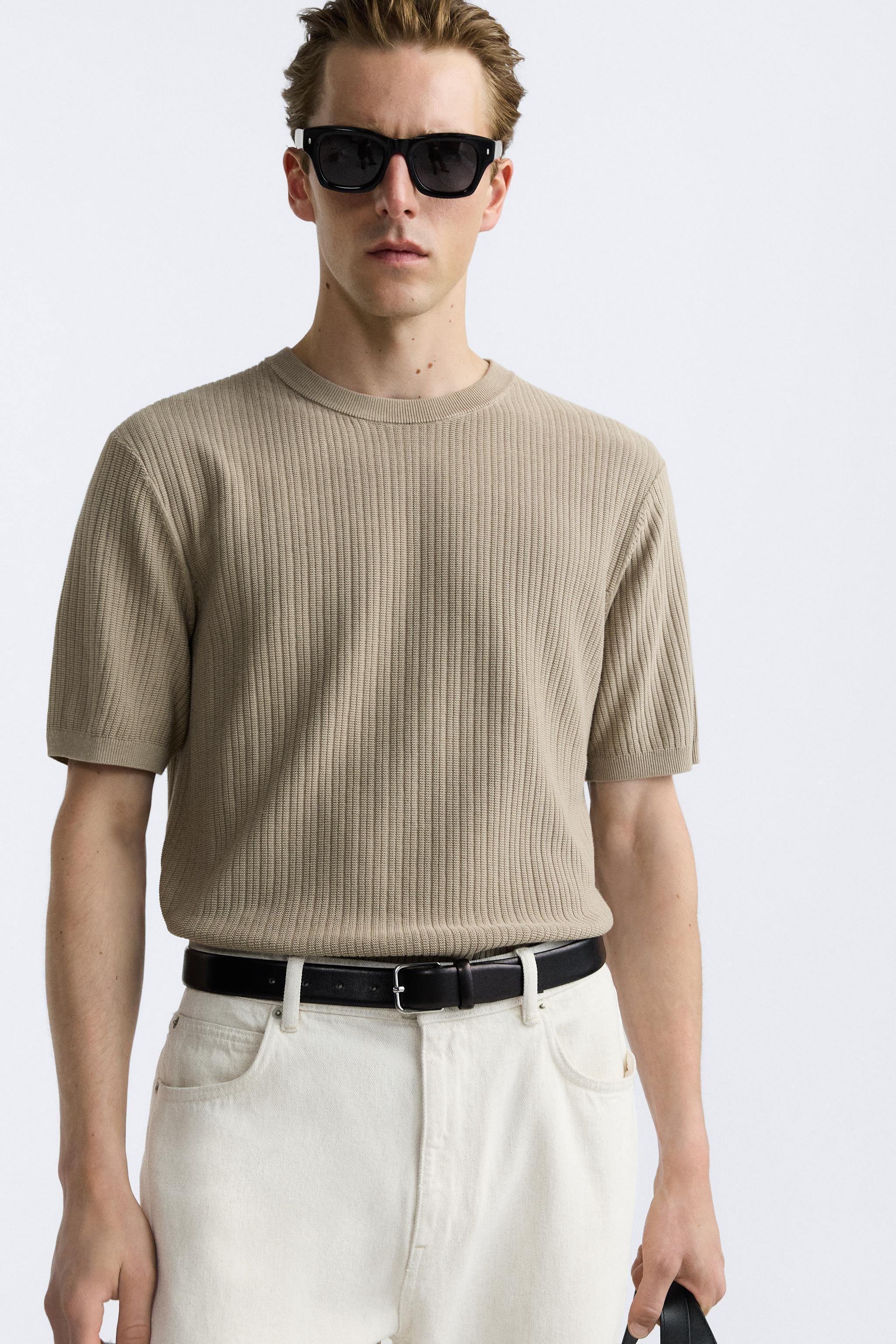 RIBBED KNIT T-SHIRT Product Image