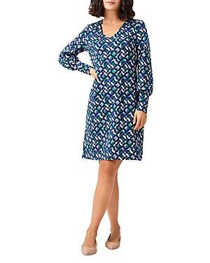 NIC+ZOE Geo Waves Cruise Dress Multi) Women's Dress Product Image