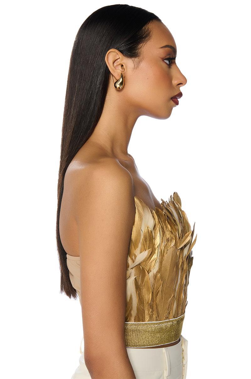 FLY AWAY FEATHER TUBE TOP Product Image