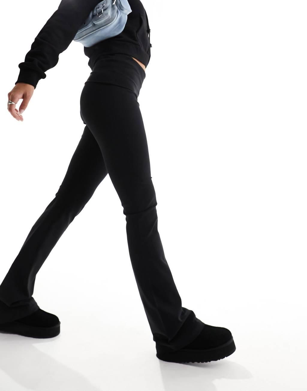 Stradivarius flare legging with fold over waist Product Image