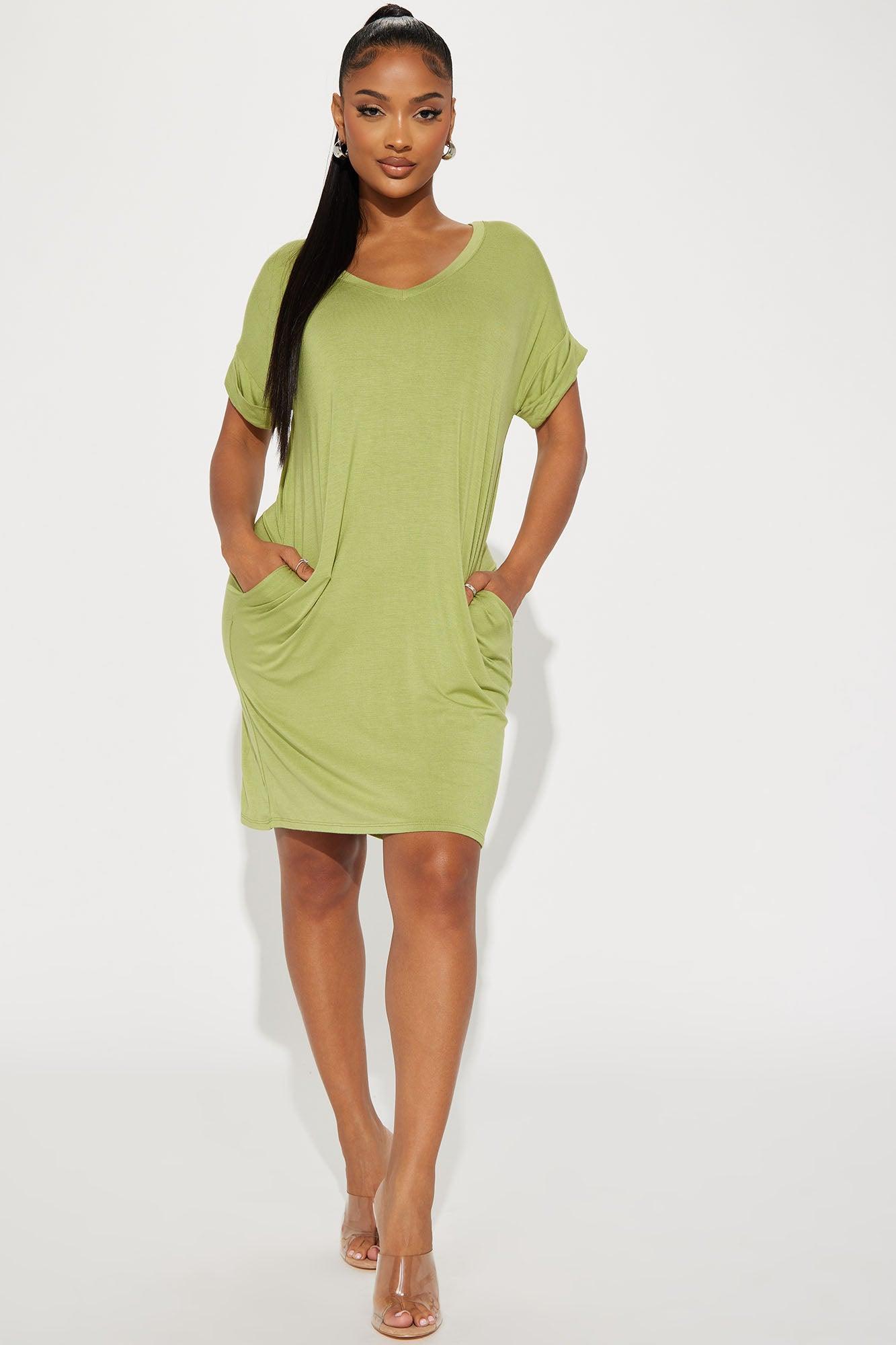 Kinsley T-Shirt Dress - Olive product image