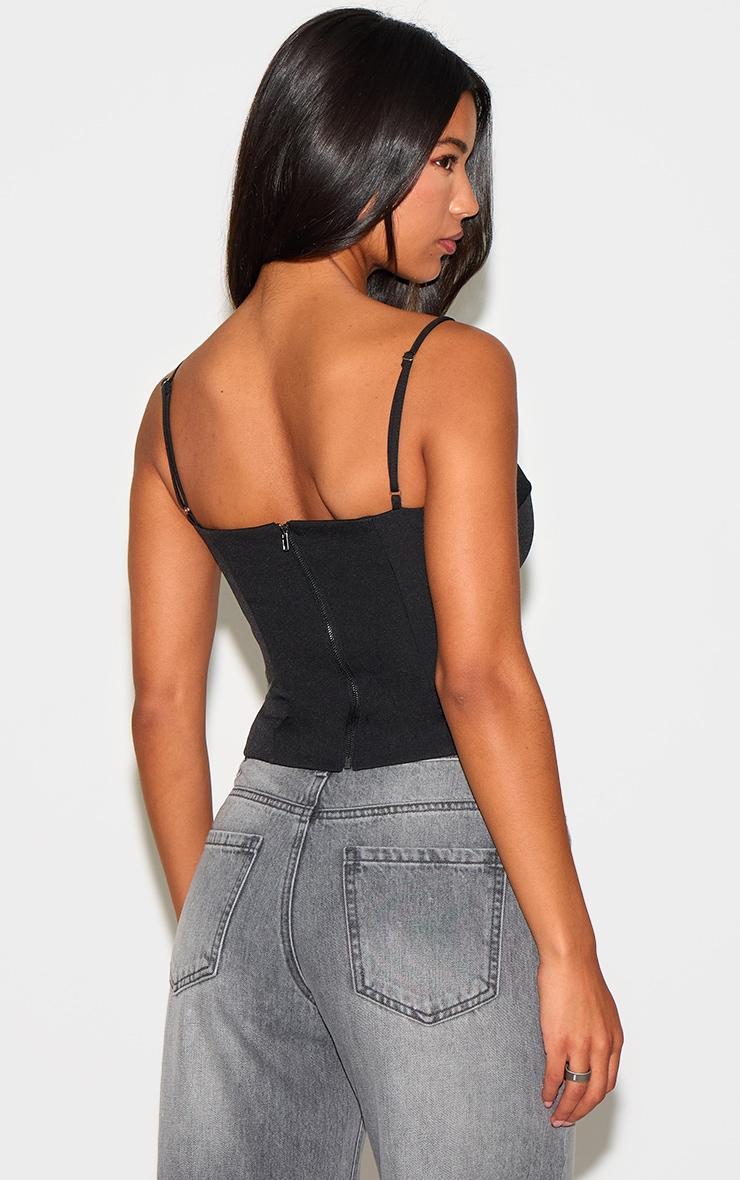 Black Woven Bow Cami Top Product Image