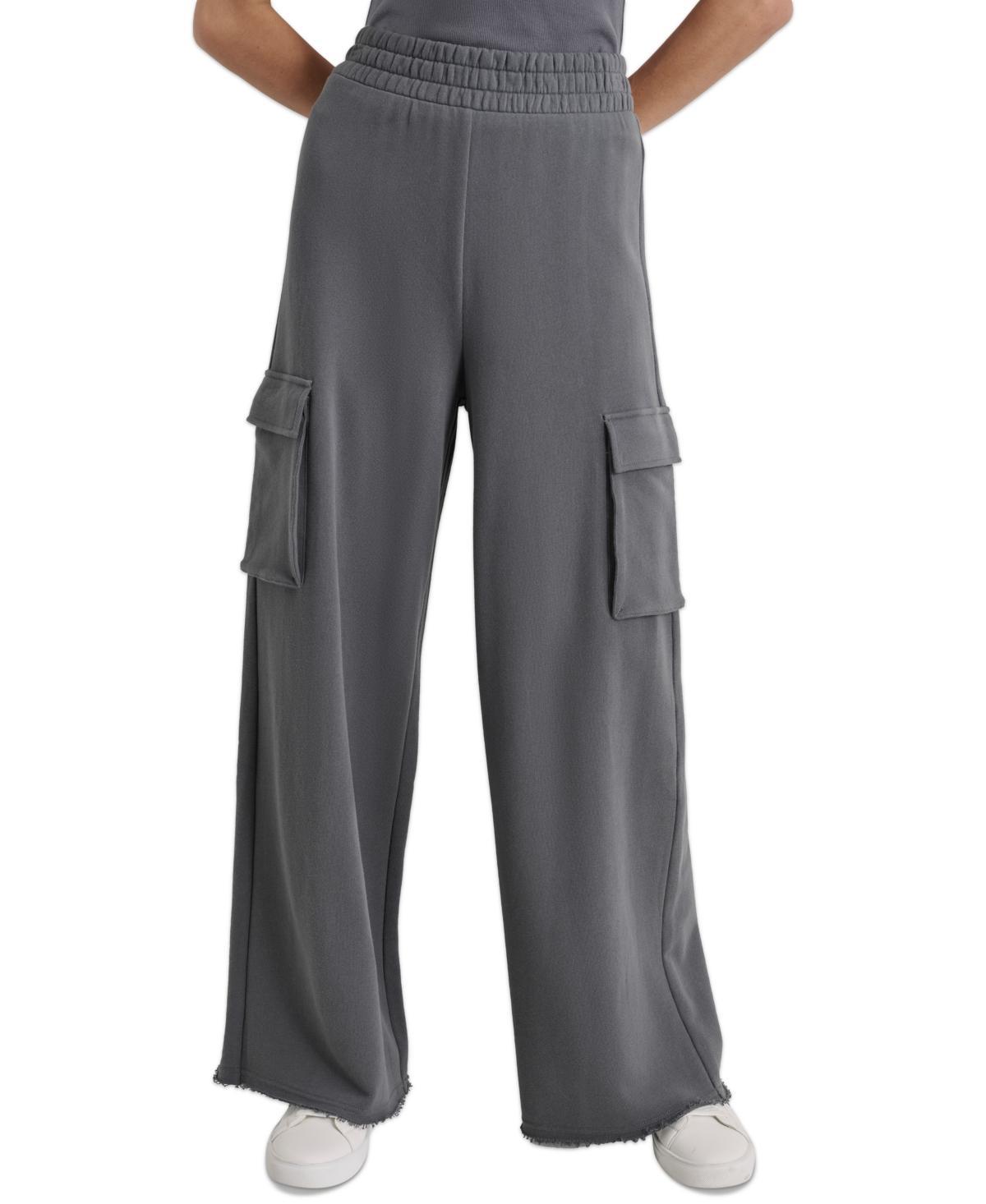 Dkny Jeans Womens Wide-Leg Cargo Sweatpants Product Image