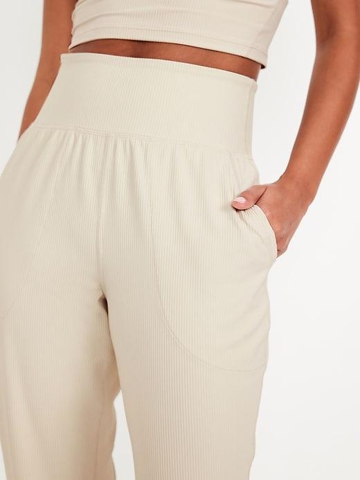 High-Waisted PowerSoft Rib 7/8 Joggers Product Image