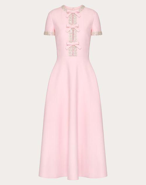 CREPE COUTURE EMBROIDERED MIDI DRESS Product Image