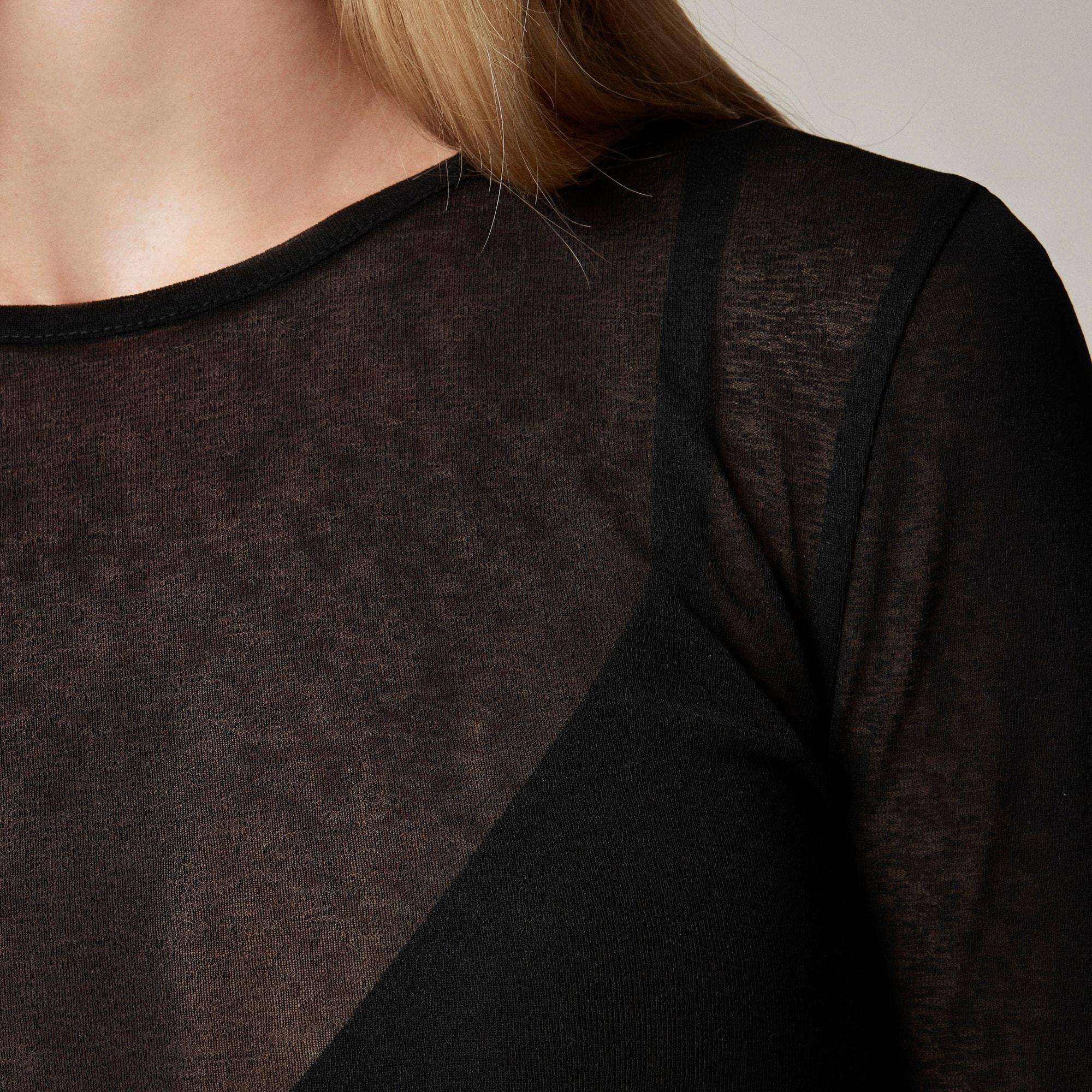 Sheer long-sleeve top Product Image