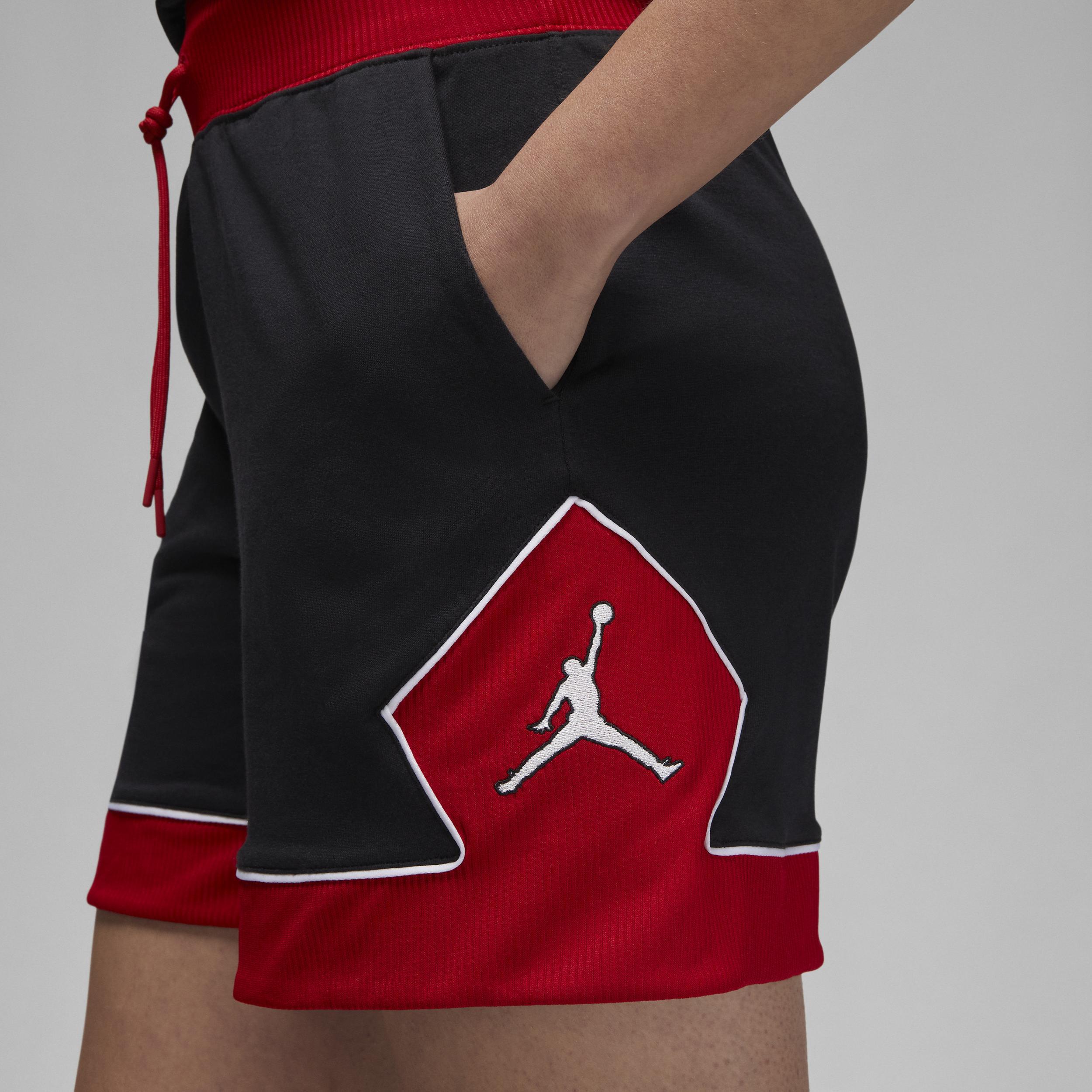 Jordan Womens Jordan LWT Diamond Shorts - Womens Black/Gym Red Product Image