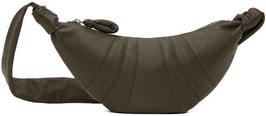 LEMAIRE Small Croissant Bag In Dark Moss Product Image