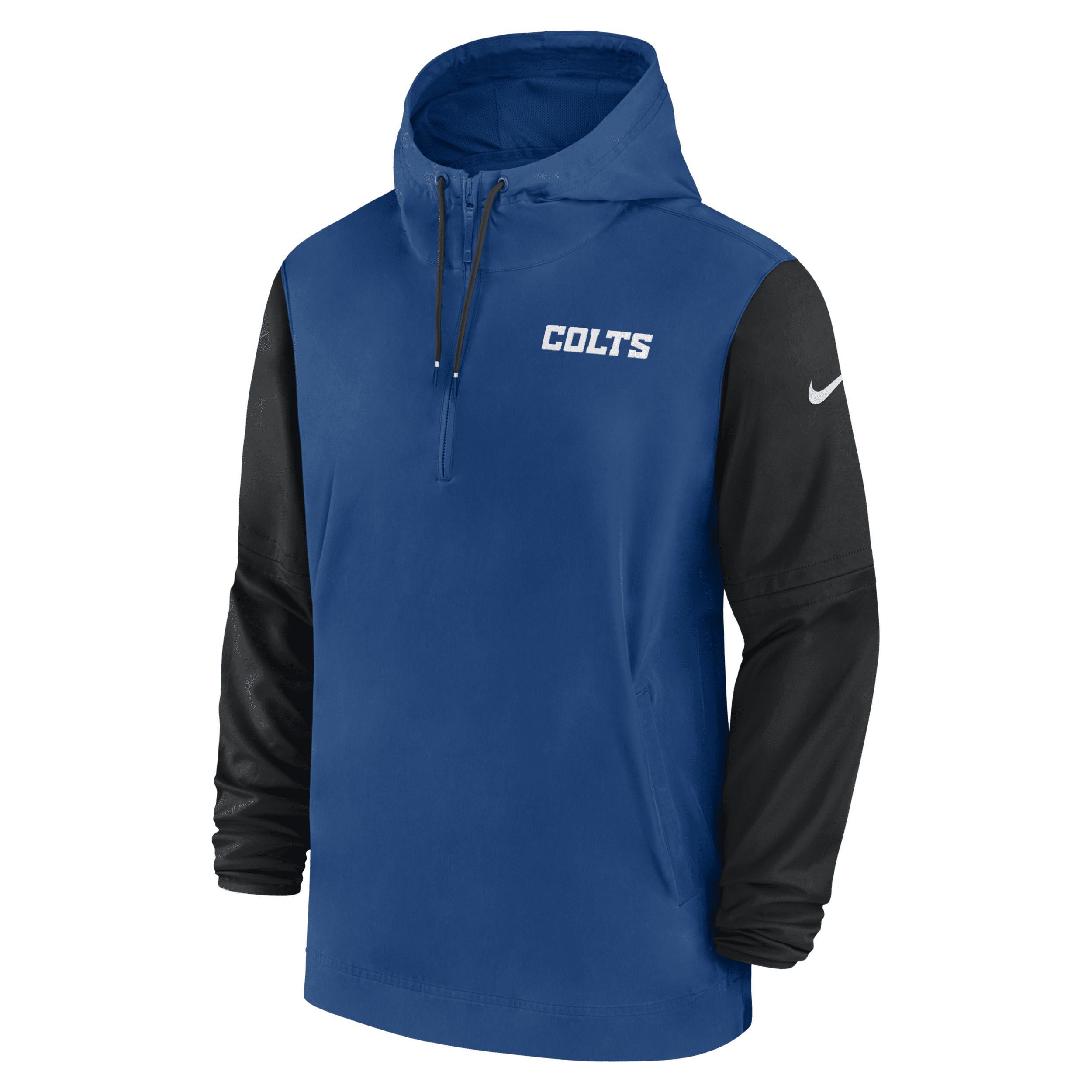 UCLA Bruins Sideline Pre-Game Player Nike Men's College 1/2-Zip Hooded Jacket Product Image