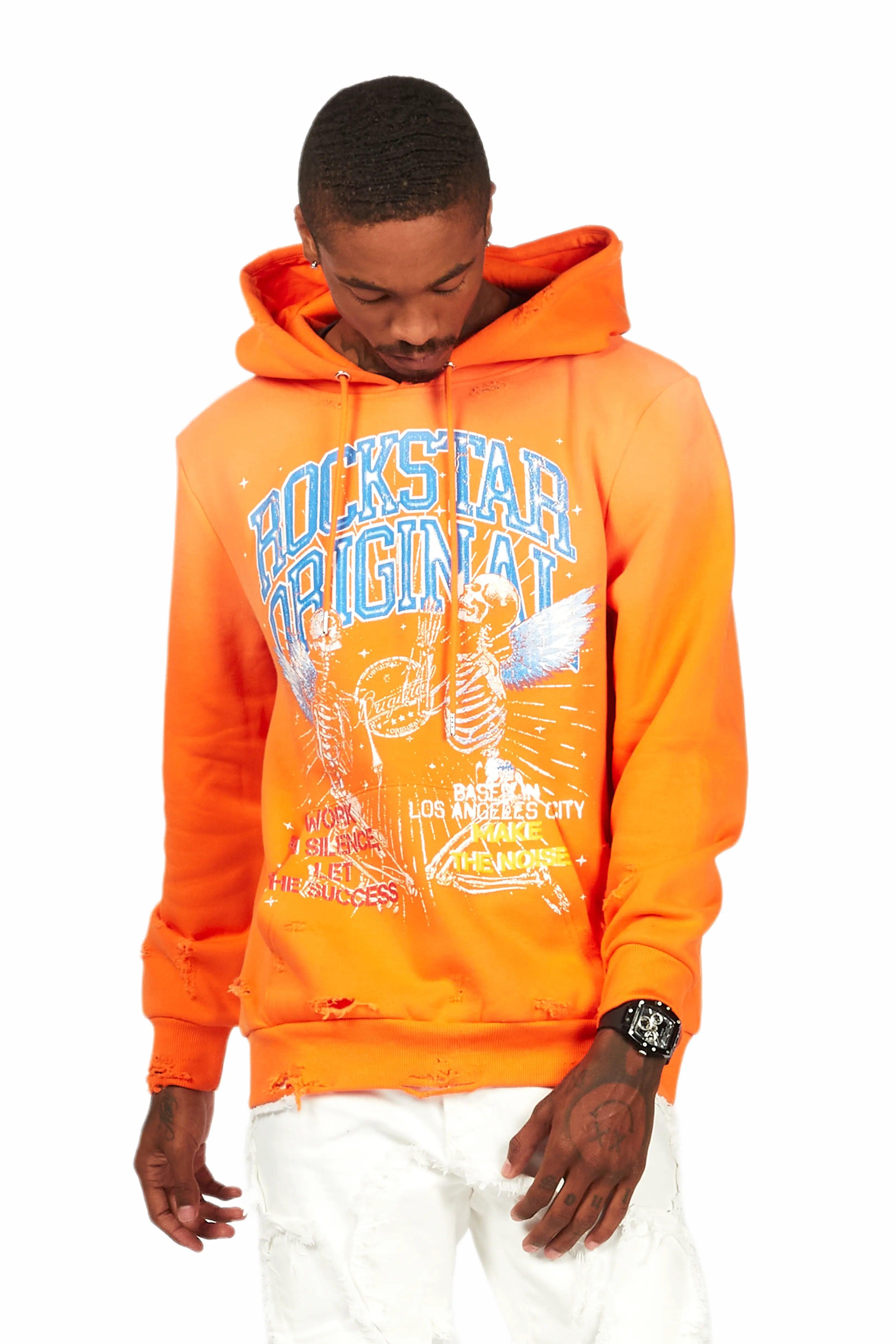 Chloe Orange Graphic Hoodie Male Product Image