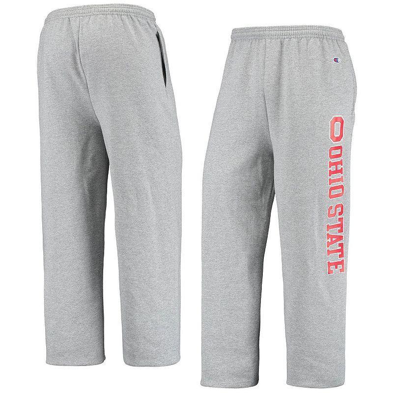 Mens Champion Heathered Gray Ohio State Buckeyes Powerblend Pants Product Image