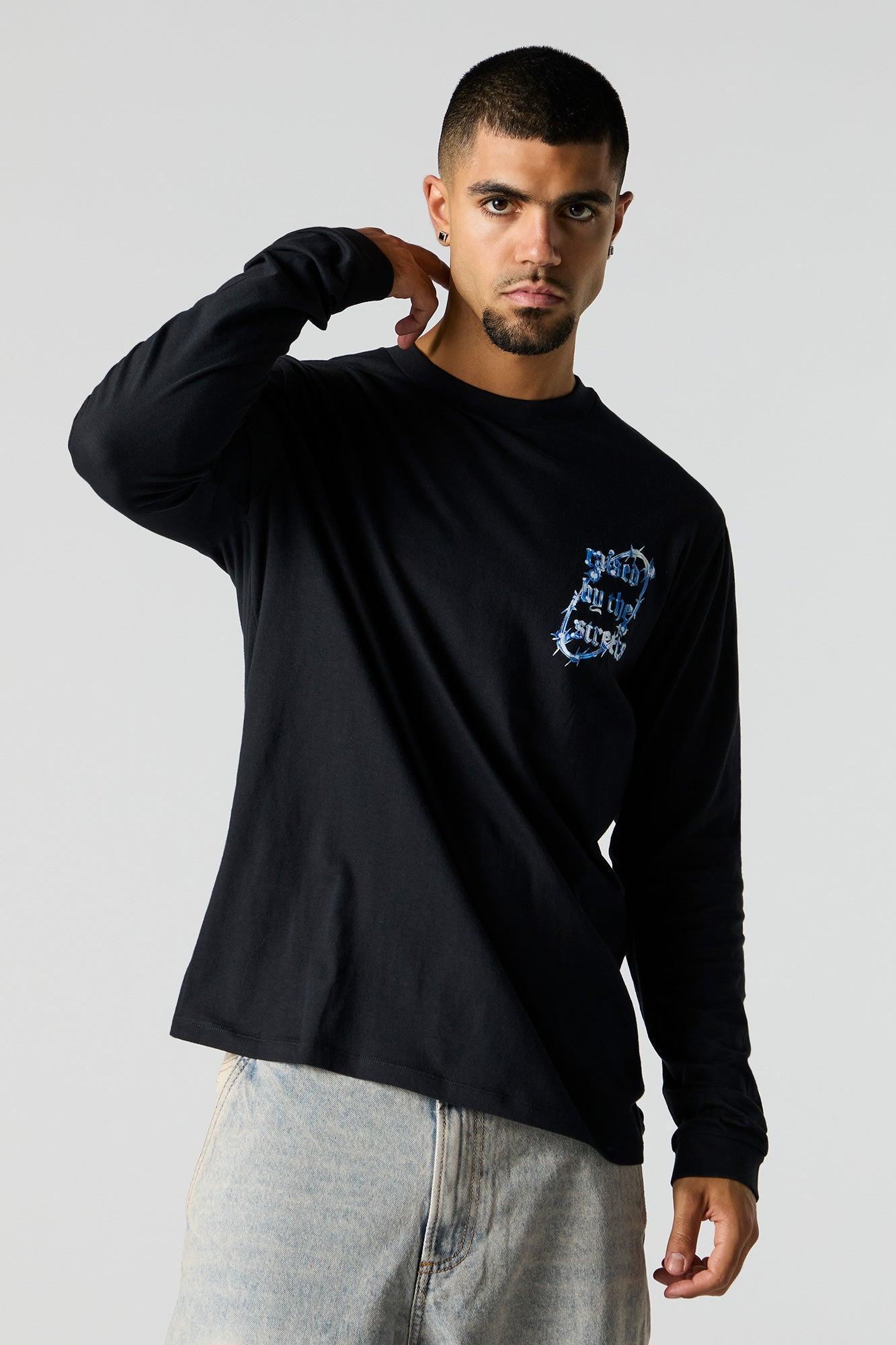 Raised by the Streets Graphic Long Sleeve Top Male Product Image