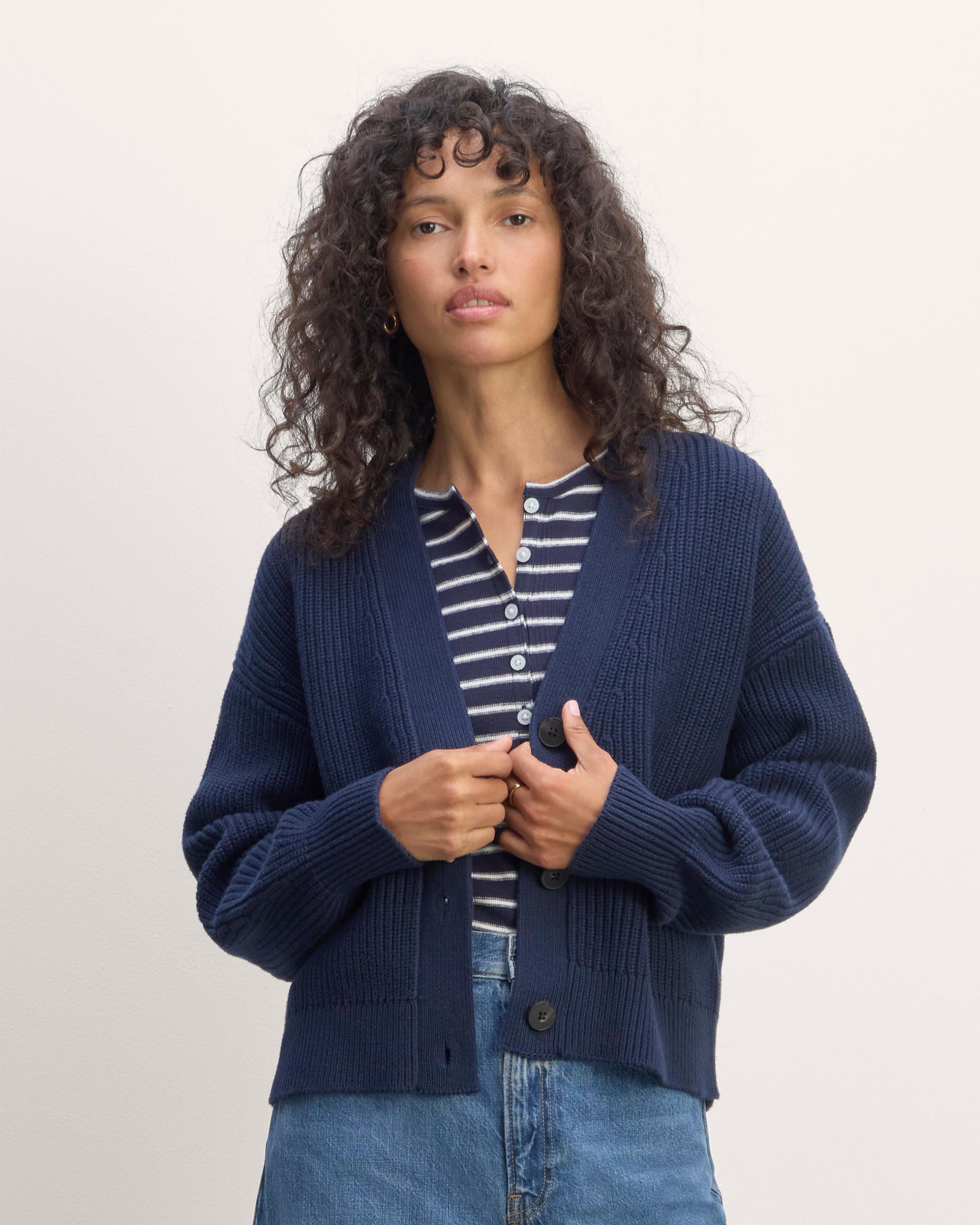 The Boxy Cardigan in Everyday Cotton Product Image