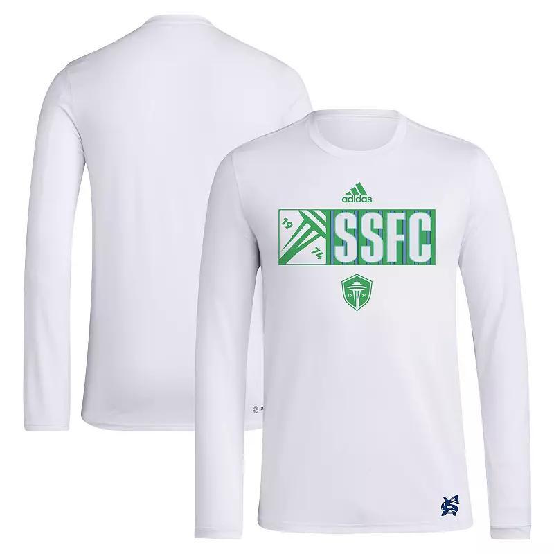 Mens adidas Seattle Sounders FC 2024 Jersey Hook AEROREADY Long Sleeve T-Shirt Product Image