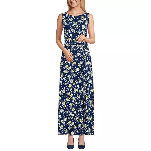 Womens Lands End Sleeveless Tie-Waist Maxi Dress Product Image