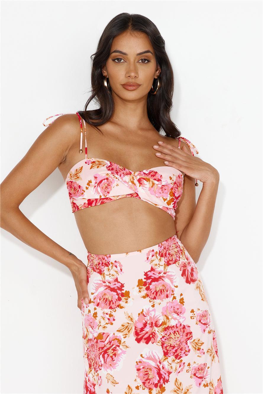 It's Your Night Crop Top Pink Product Image