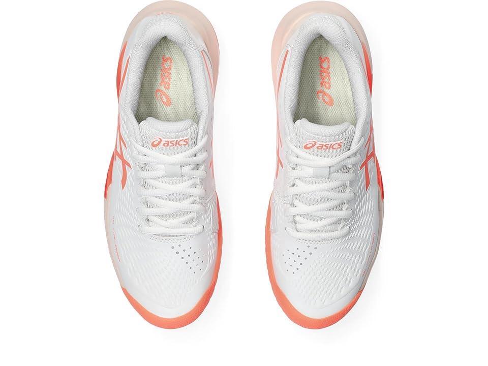 ASICS Women's GEL-Challenger 14 Tennis Shoe (White/Sun Coral) Women's Shoes Product Image