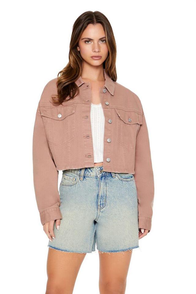 Cropped Denim Trucker Jacket | Forever 21 Product Image