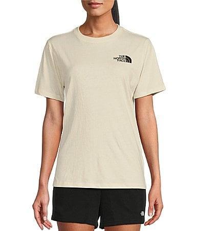 The North Face Womens Never Stop Exploring Printed Box Logo Short Sleeve Crew Neck Tee Shirt Product Image