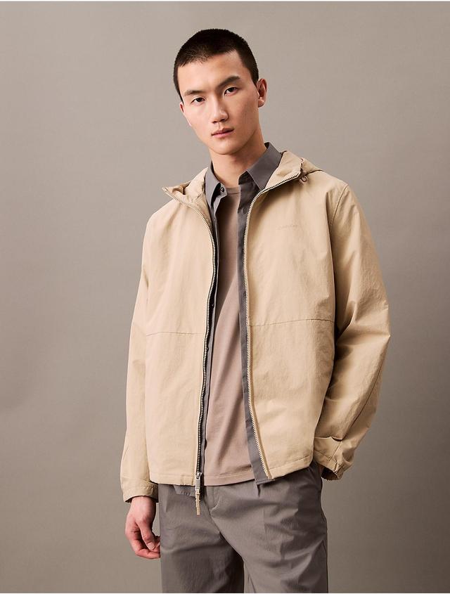 Calvin Klein Mens Crinkle Nylon Windbreaker - Neutral - XL Product Image