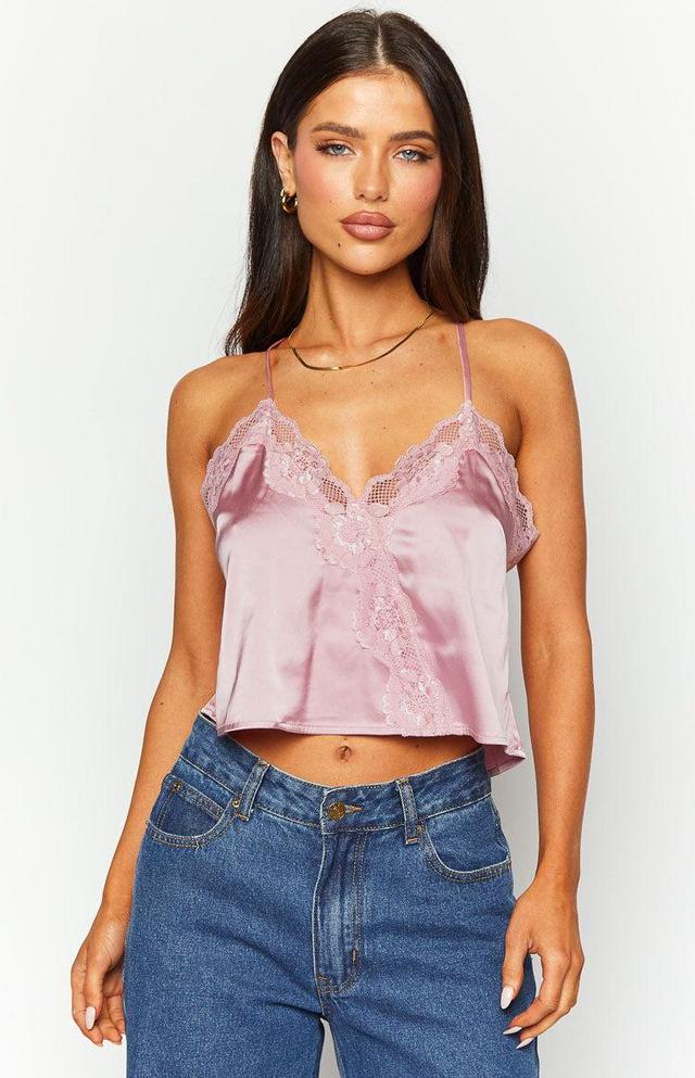 Tammy Pink Lace Cami Top Product Image