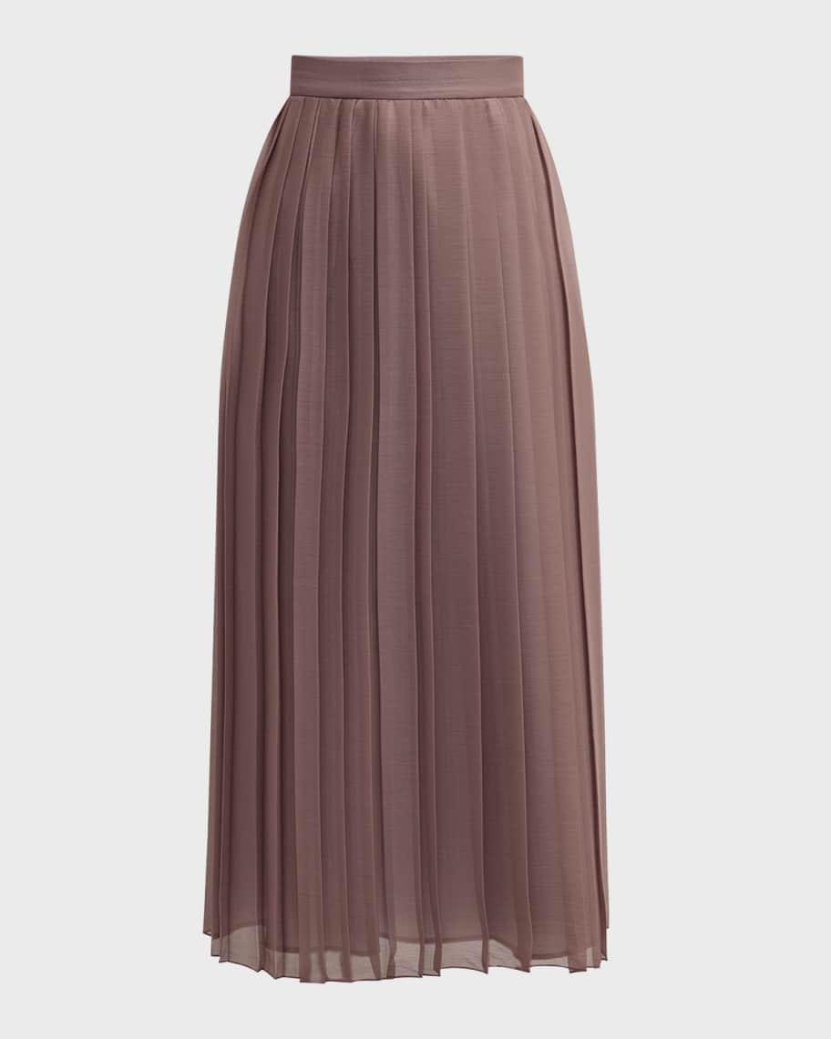 Pleated A-Line Maxi Skirt product image