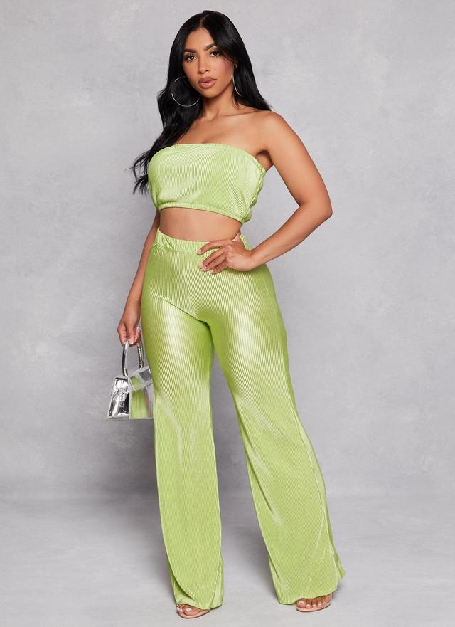 Womens Plisse High Waisted Pants Product Image