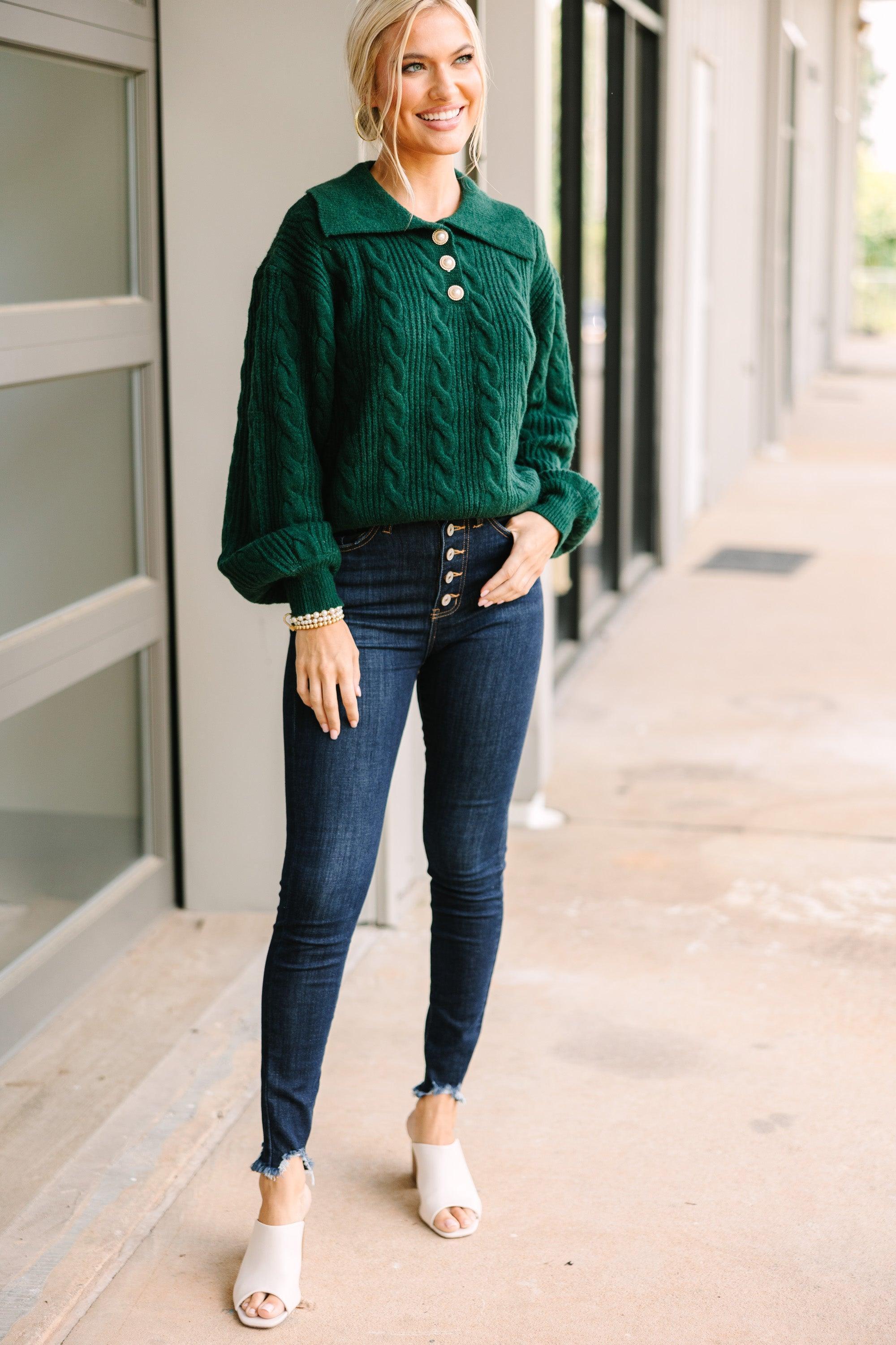 Carry On Emerald Green Sweater Female Product Image