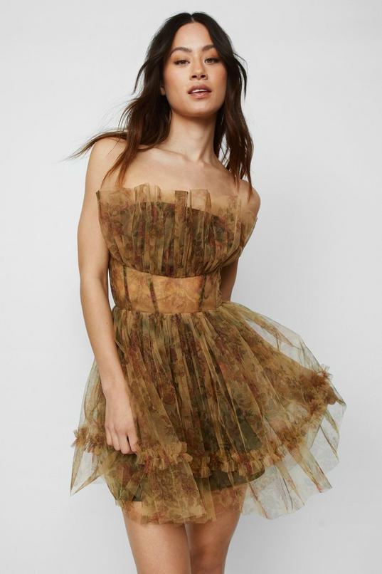 Grunge Tulle Corset Frill Mini Dress  Product Image