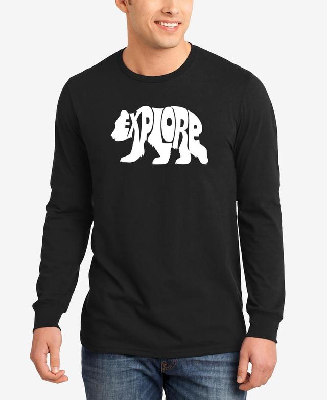 La Pop Art Explore - Mens Word Art Long Sleeve T-Shirt Product Image